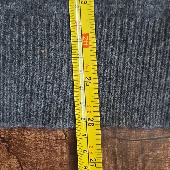 Daniel Hechter Grey Lambswool Crewneck Sweater Classic Minimalist Quiet Luxury - Picture 5 of 5